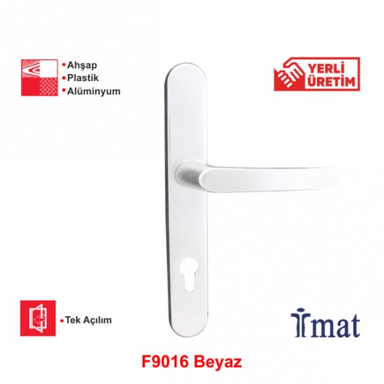 İmat Batı 35-85 Aynalı Kapı Kolu 9016 Beyaz