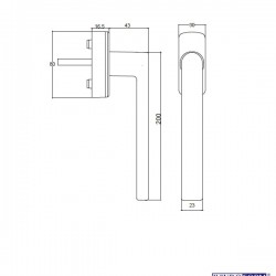 Windaform Mega Belgrad Akustik Sürme Kolu (200 mm) - Koyu Kahve