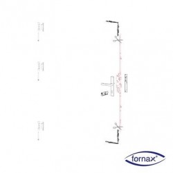 Fornax Kilitli İspanyolet Tırtıllı Kol Mer:85 mm. 35 Eksen-Boy:1930 mm - Kesilebilir