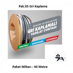 Pvc Doğrama Tadilat Contası Pak.05 - Gri Kaplama ( Paket 40 metre )*